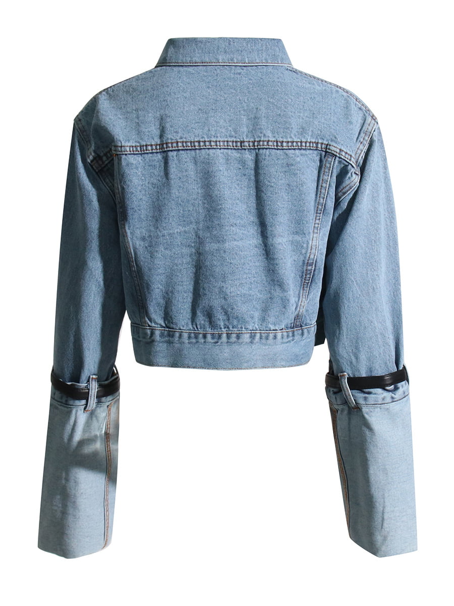 custom blue jean jacket womens