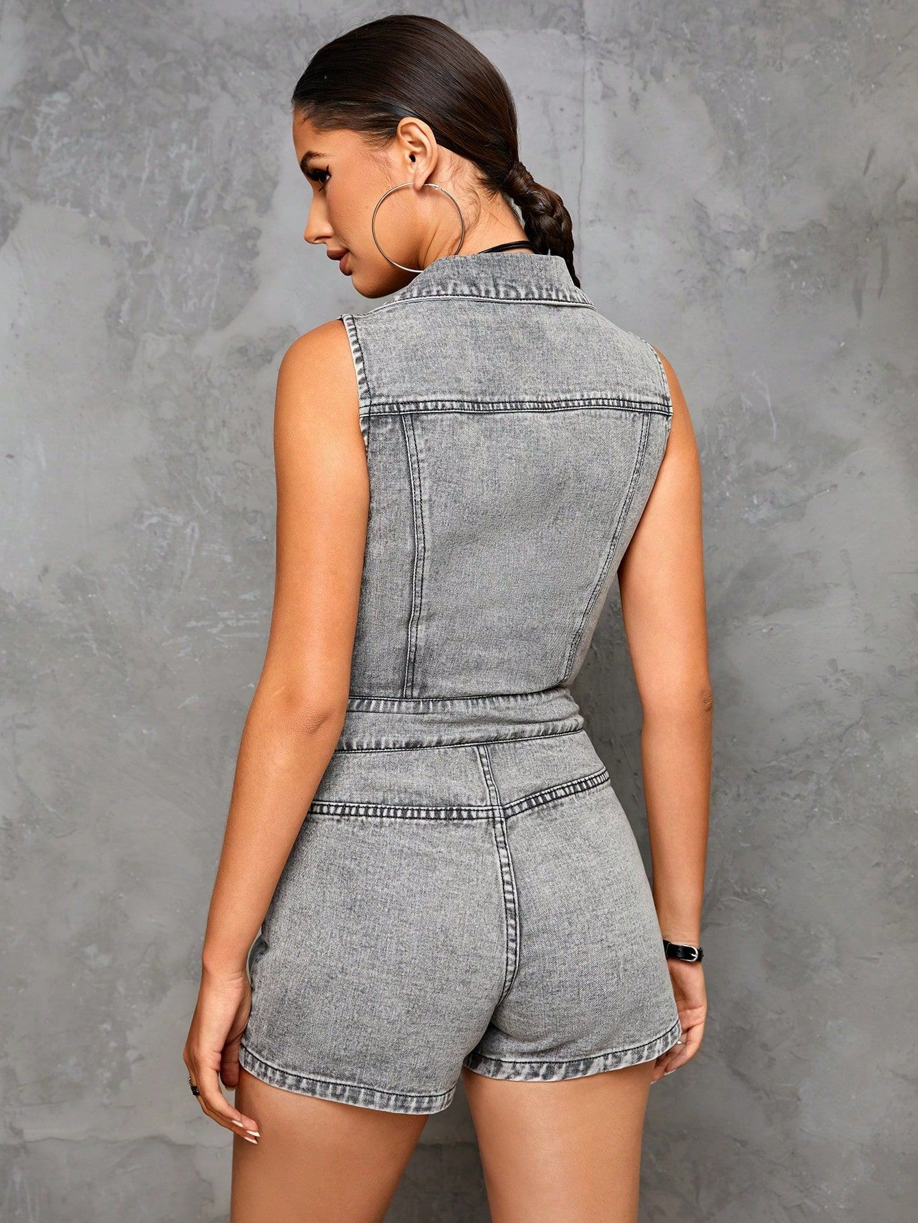 custom womens denim overalls