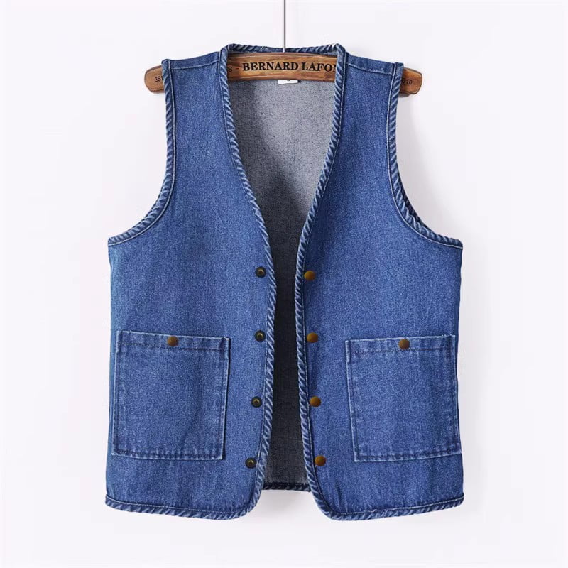 custom womens jean vest