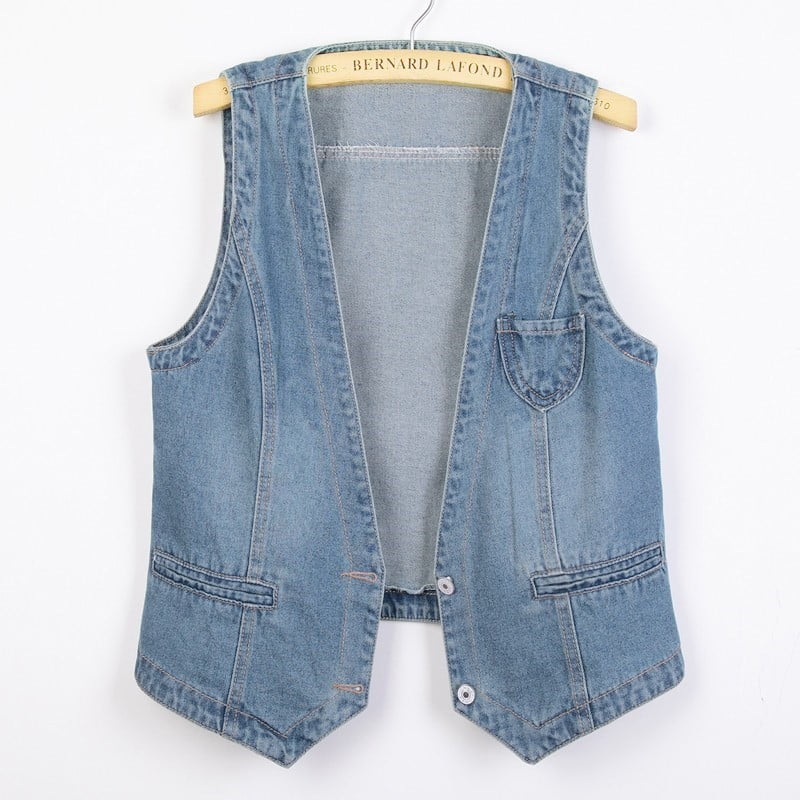 custom womens jean vest