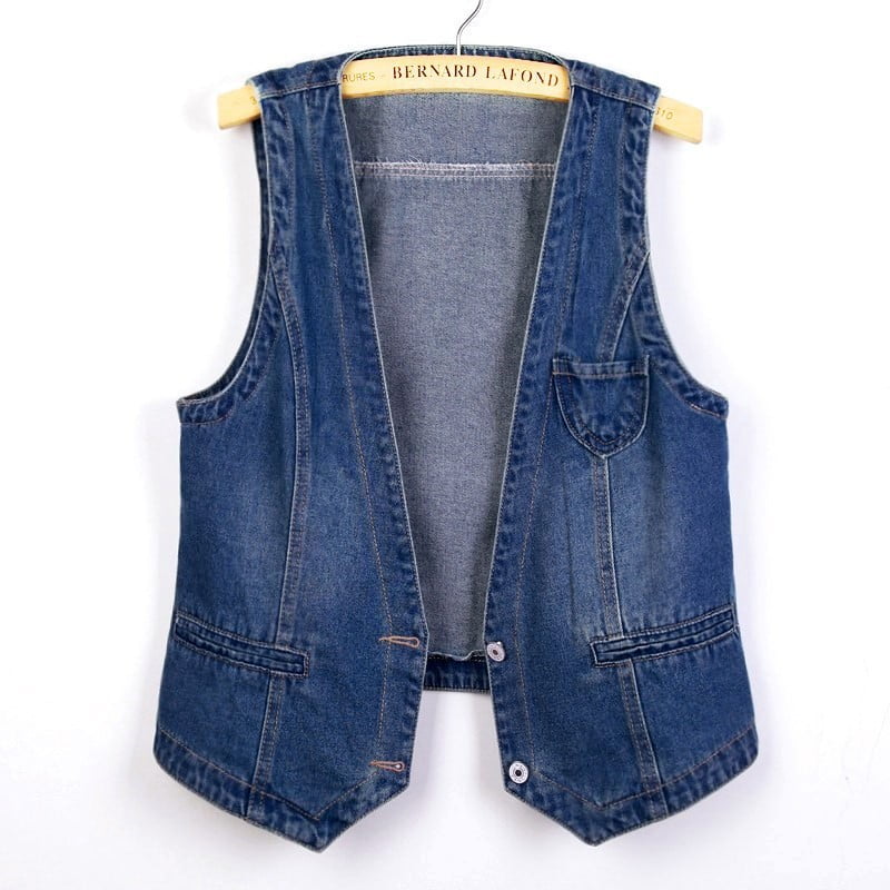 custom womens jean vest