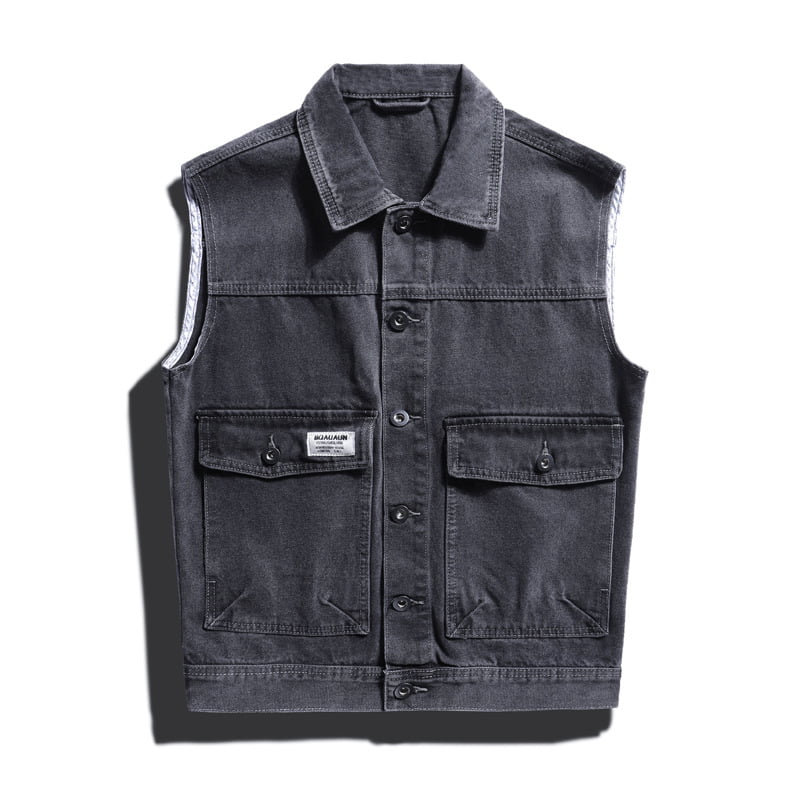 custom denim vest for men 