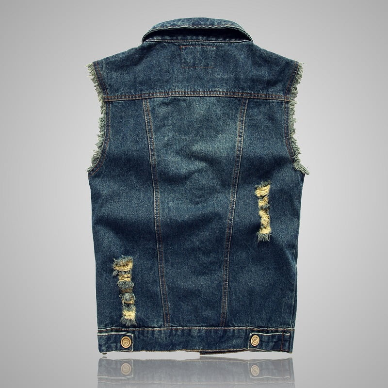 custom denim vests men