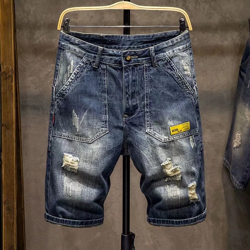 custom men's denim shorts