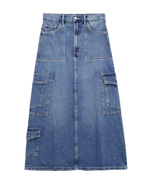 custom denim long dress